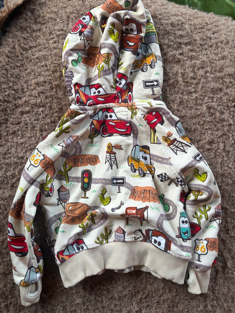Little Sleepies Disney Pixar Cars Zip Hoodie Sweatshirt Play Collection 6-12 Mo - Picture 5 of 6